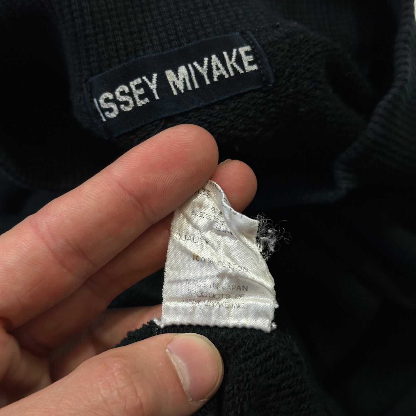 Issey Miyake 1993 Staff Spellout Logo Boxy Crewneck Jumper - M | Default Title, Navy