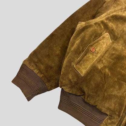 CP Company 1989 Ideas Suede Pelle Leather Quilted G-9 Flight Jacket - IT48 (L/XL) | Default Title, Multicoloured
