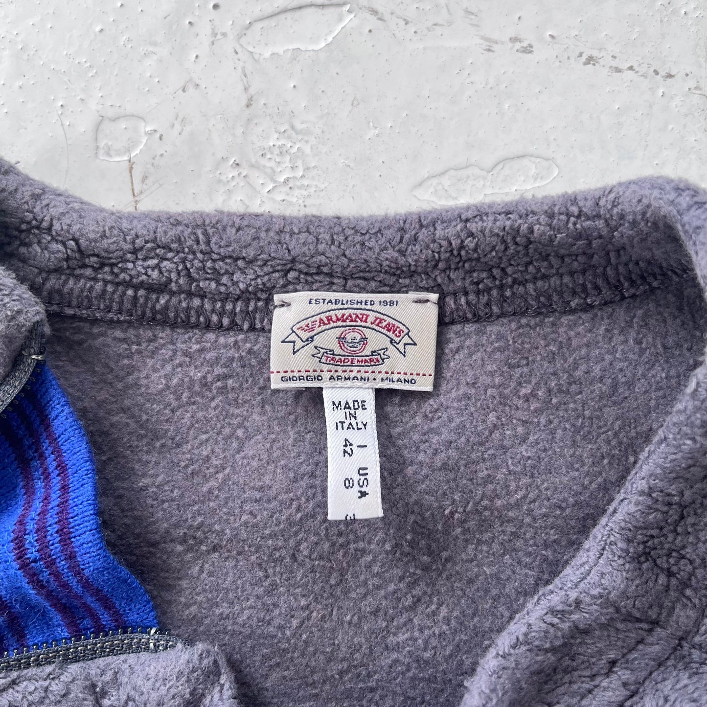1990s armani jeans neck zip fleece | Gray, Gray