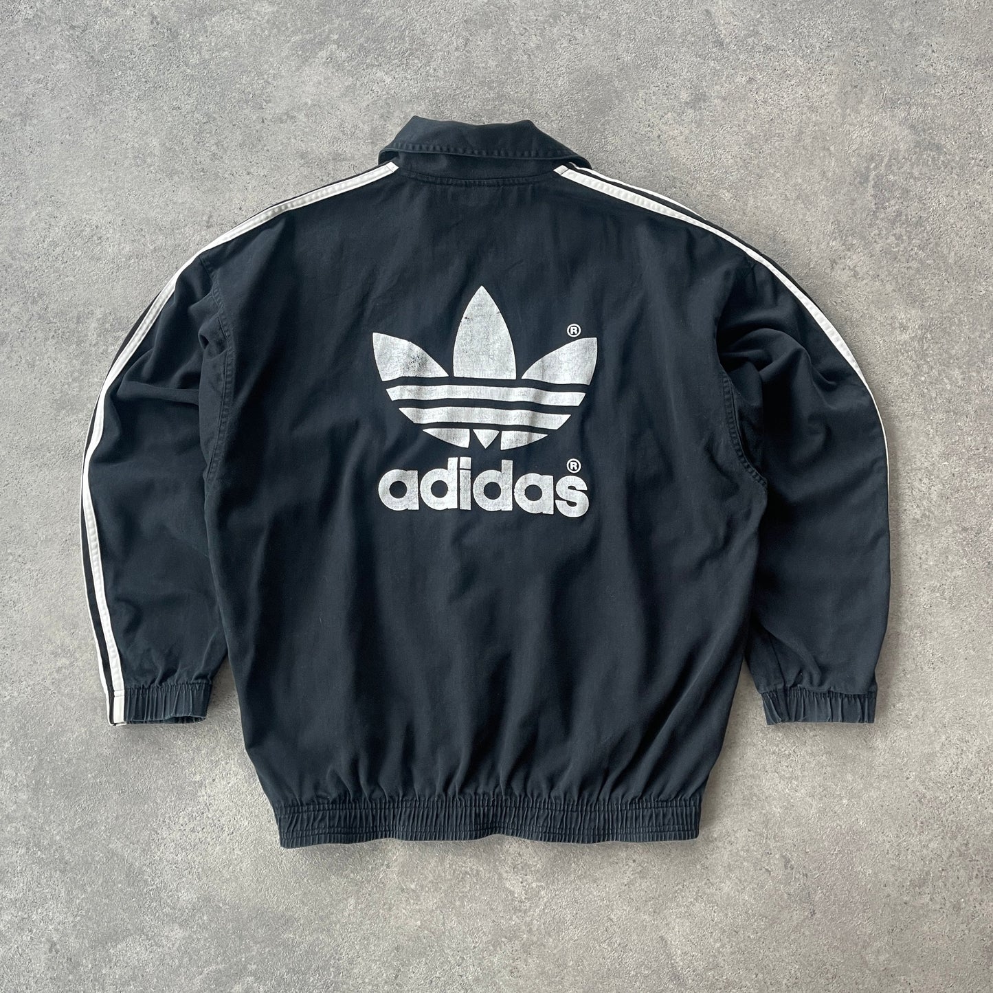 Adidas 1990s heavyweight drill pullover jacket (M)