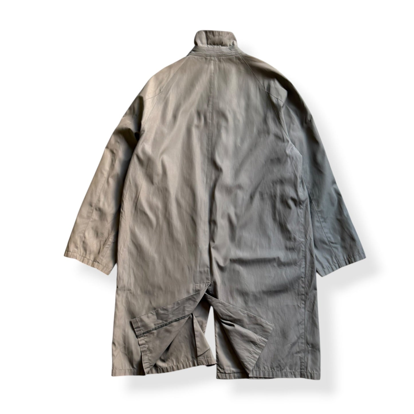 1990's Giorgio Armani Buttoned Trench Coat (L) | Default Title, Grey