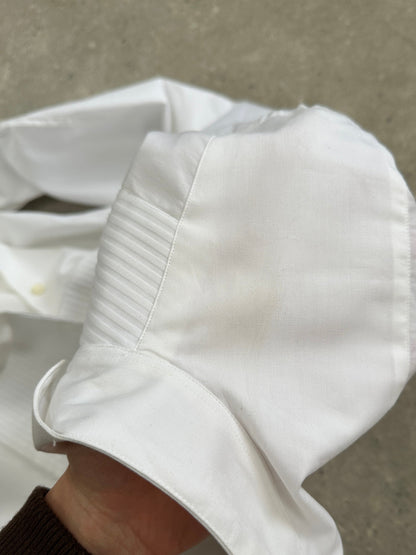Italian Vintage Wing Collar Tuxedo Dress Shirt - L