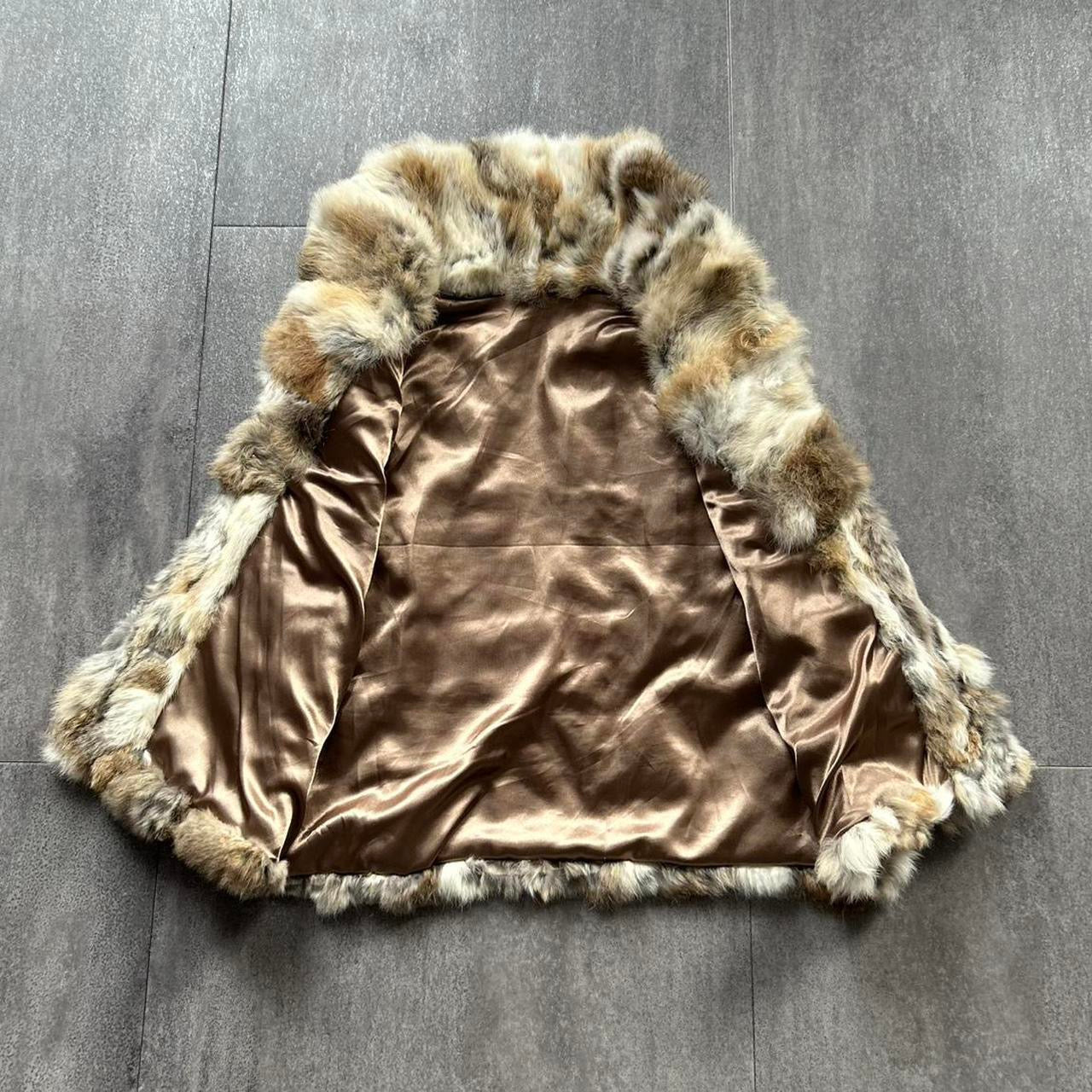 Vintage Fur Gilet | Cream, Brown