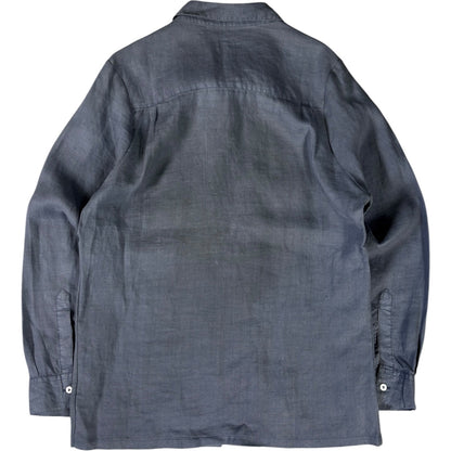 Armani Jeans 00’s Dual Pocket Linen Shirt L | Large, Grey