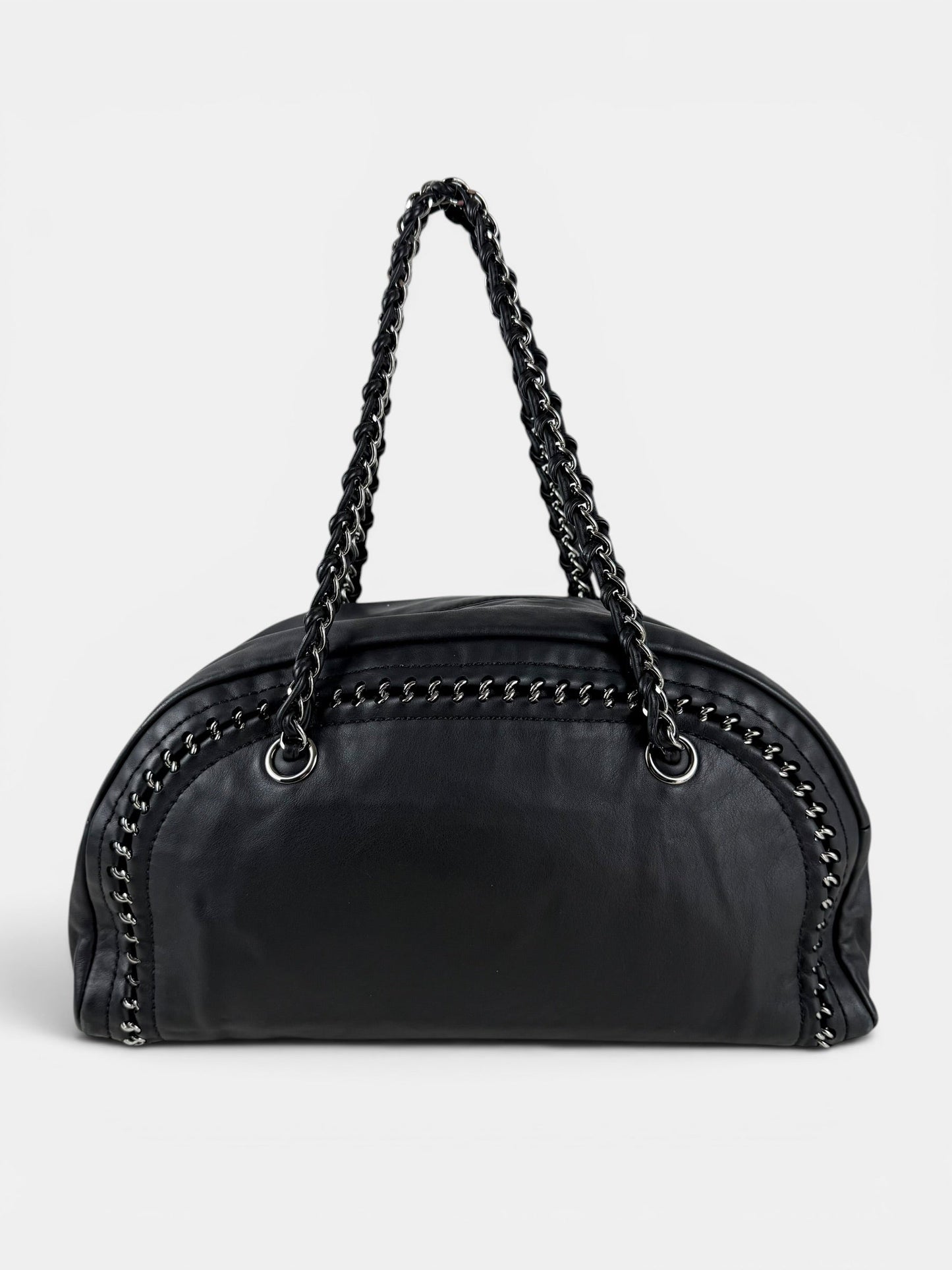 2005/2006 Chanel Luxe Ligne Black Lambskin Bowling Bag | O/S, Multicoloured