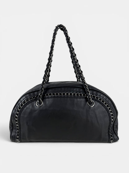 2005/2006 Chanel Luxe Ligne Black Lambskin Bowling Bag | O/S, Multicoloured