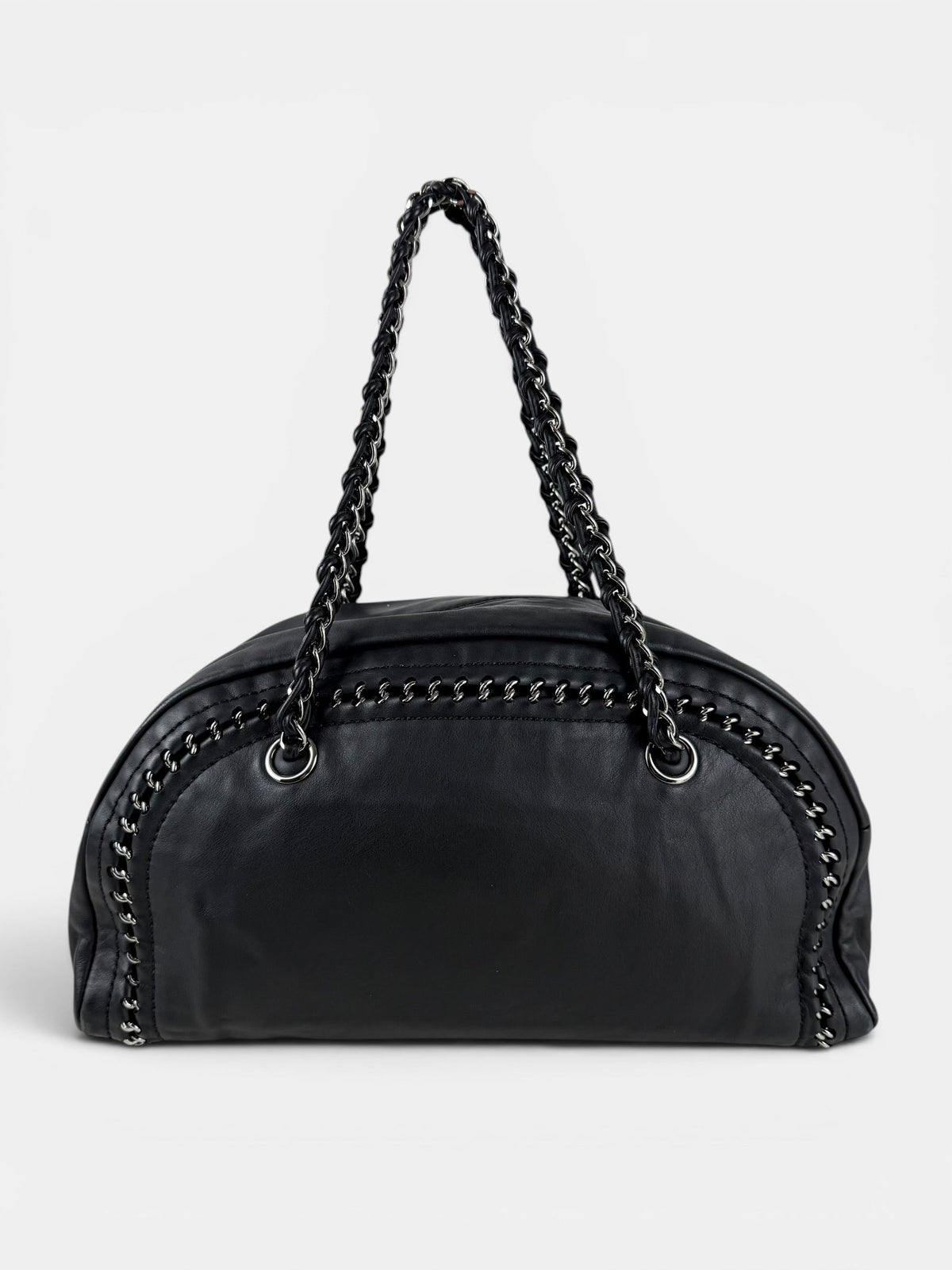 2005/2006 Chanel Luxe Ligne Black Lambskin Bowling Bag | O/S, Multicoloured