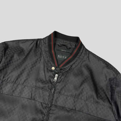 Gucci 2012 Nylon Monogram GG Web Logo Bomber Jacket - IT52 (L)
