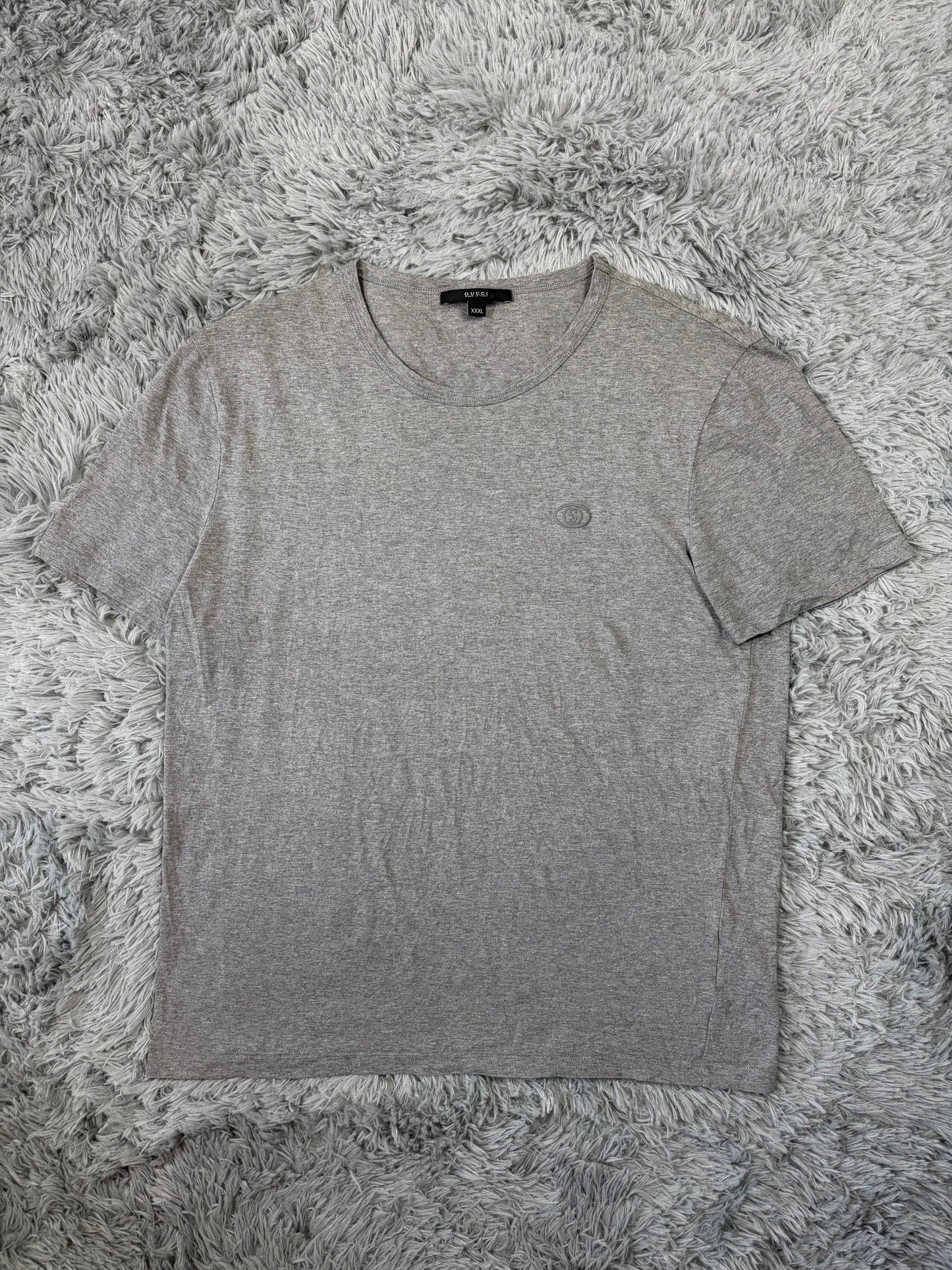 Gucci 2010’s Rubberised GG Logo T-shirt - XL | O/S, Grey