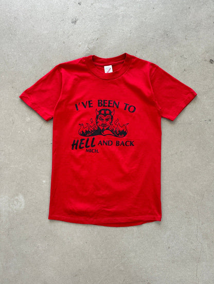 1990's I've Been To Hell and Back T-Shirt - S | Small, Red