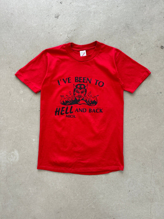 1990's I've Been To Hell and Back T-Shirt - S | Small, Red