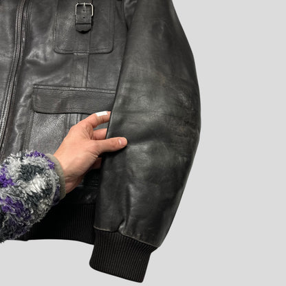 Neil Barrett 00’s Multipocket Buckle Lambs Leather Moto Jacket - L | Default Title, Multicoloured