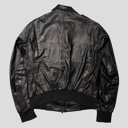 Neil Barrett 00’s Multi Zip Detailed Leather Flight Jacket - M | Default Title, Multicoloured