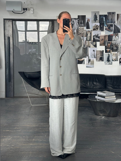 Giorgio Armani Le Collezioni 1990s Wool Single Breasted Blazer - 44R/XL