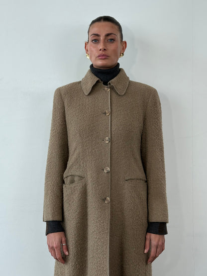 Giorgio Armani 1990s Wool Single Breasted Coat - M