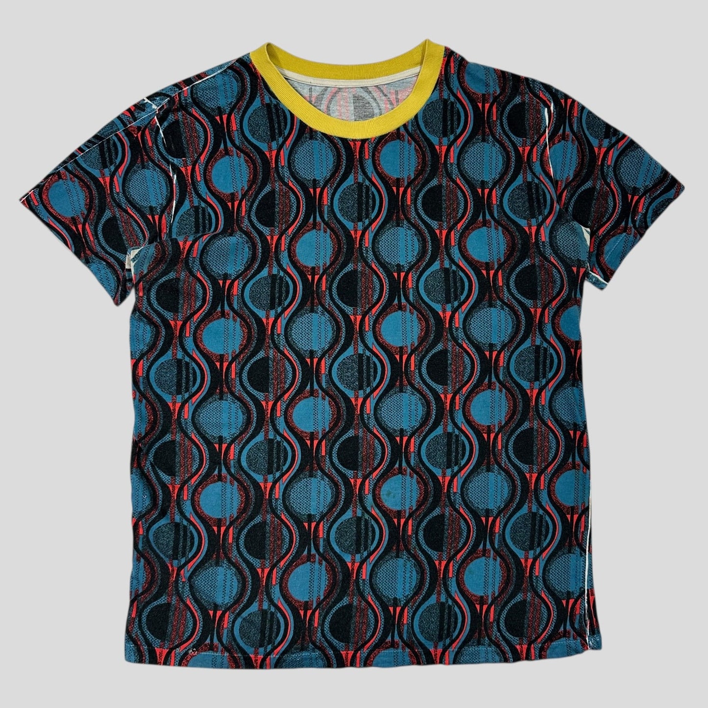 Prada Milano 2014 Sublimation Print Abstract T-shirt - S/M | Default Title, Yellow