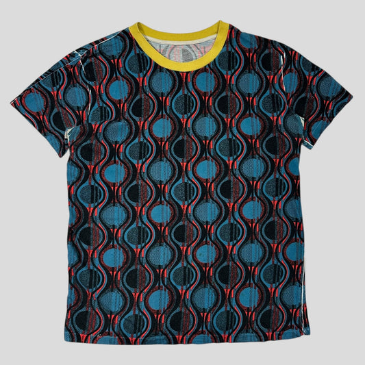 Prada Milano 2014 Sublimation Print Abstract T-shirt - S/M | Default Title, Yellow