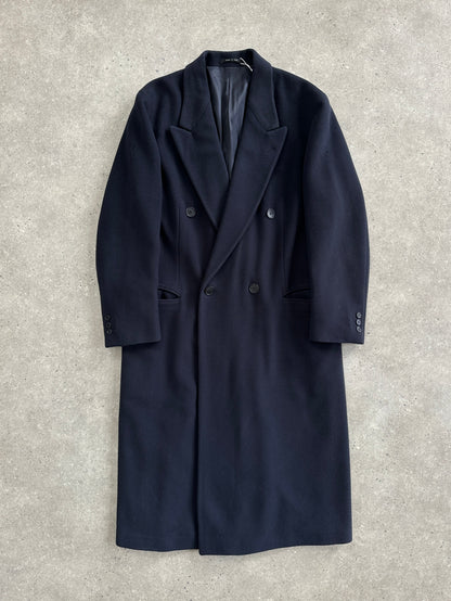 Emporio Armani 1990s Wool Cashmere Double Breasted Coat - L/XL