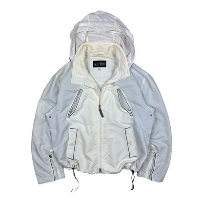 Armani Jeans Short Zip White Jacket