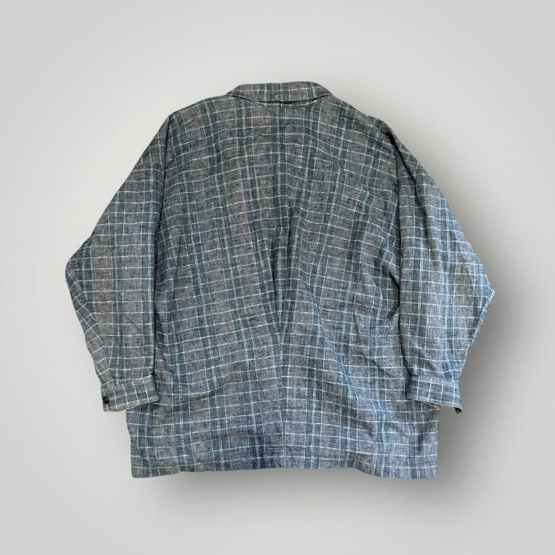 1990's Issey Miyake Buttoned Roll Collar Pullover S/M
