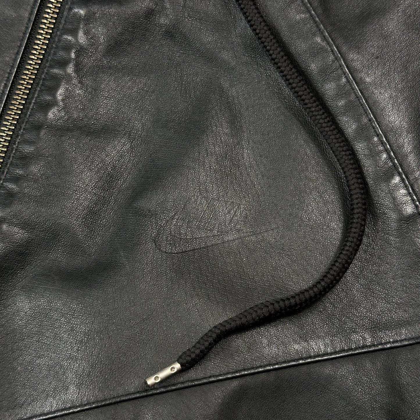 Nike 2007 Tony Spackman Leather Boxy Bomber Jacket - S | Default Title, Black