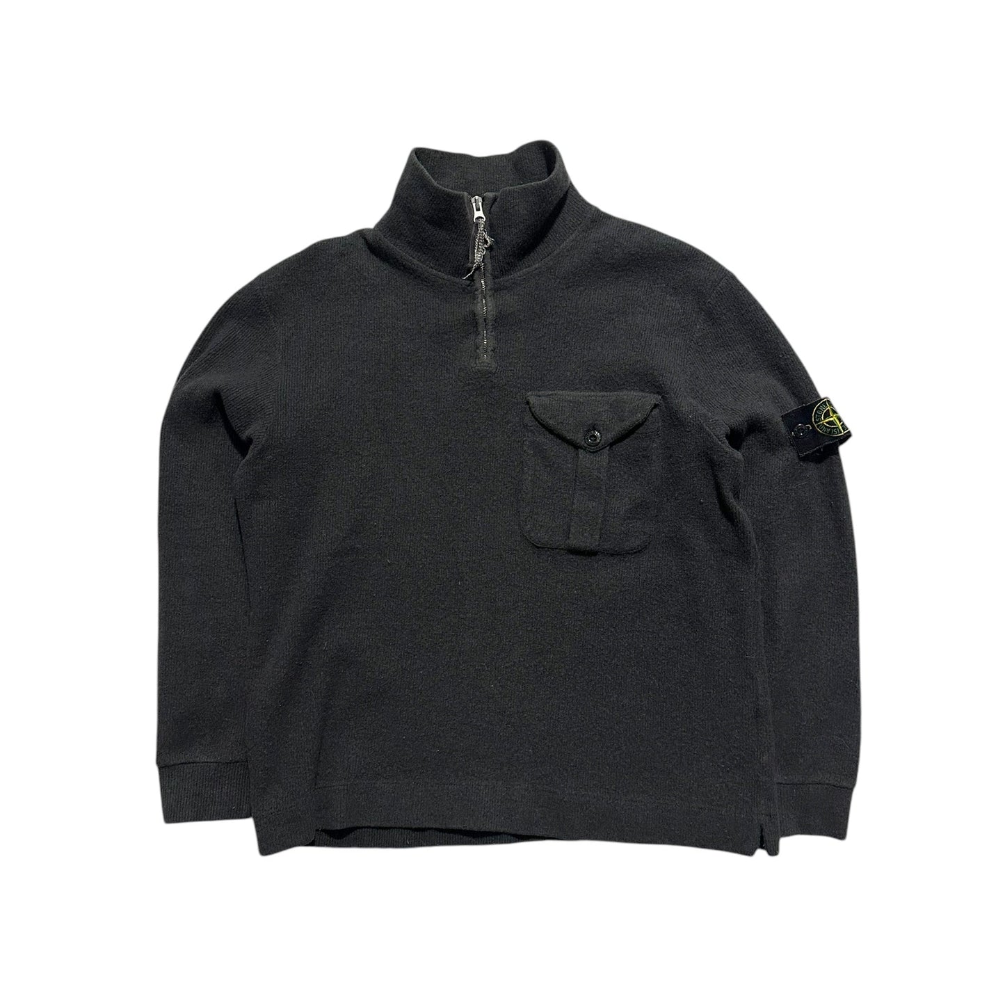 Stone Island 1/4 Zip Up Knit Jumper