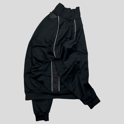 Prada Milano 2018 Nylon Panelled Rubber Logo Track Jacket - M