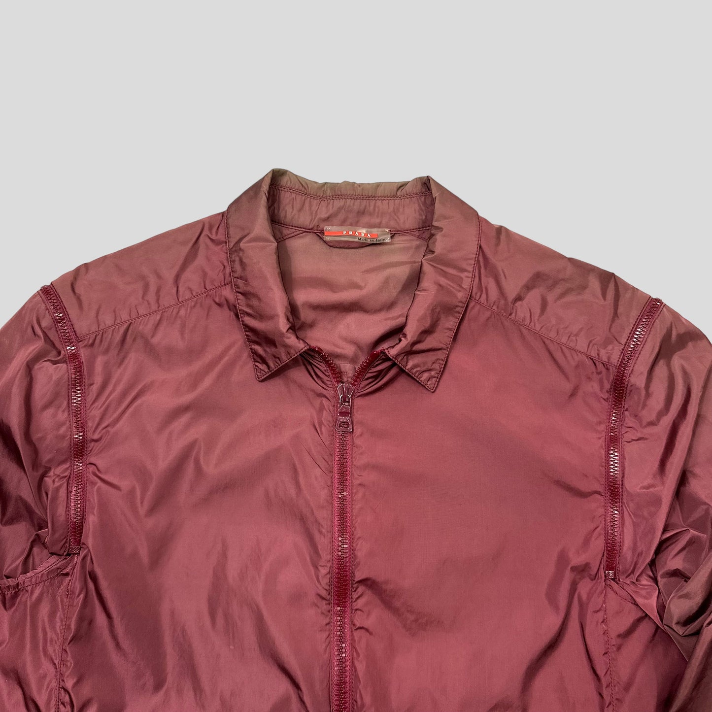 Prada Sport SS00 Modular Nylon Moto Jacket / Vest - M | Default Title, Burgundy