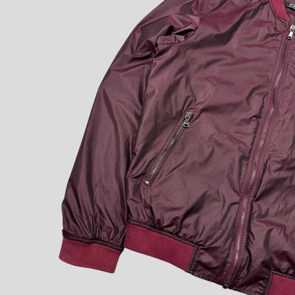 D&G 00’s Dolce & Gabbana Iridescent Nylon Bomber Jacket - IT50 (M) | Default Title, Burgundy