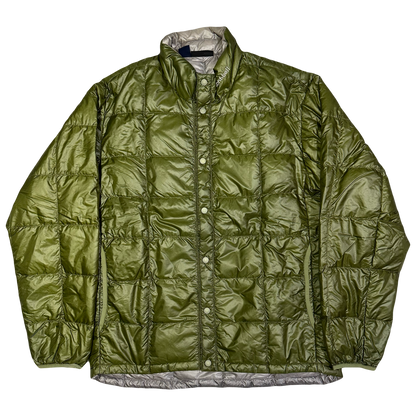 Montbell Square Stitch Puffer Jacket In Olive Green ( S )