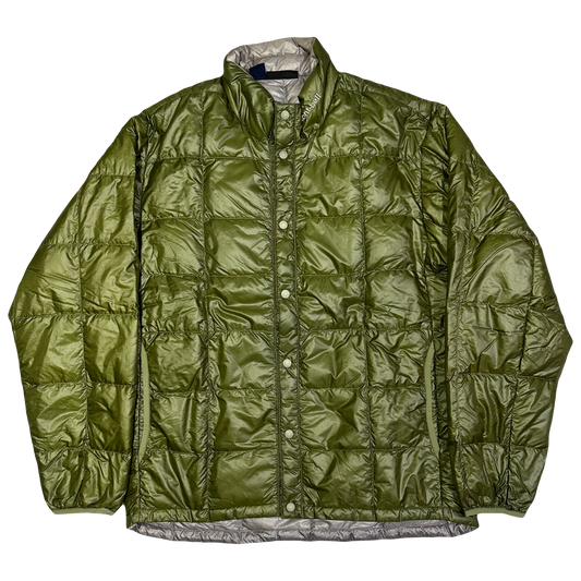 Montbell Square Stitch Puffer Jacket In Olive Green ( S )