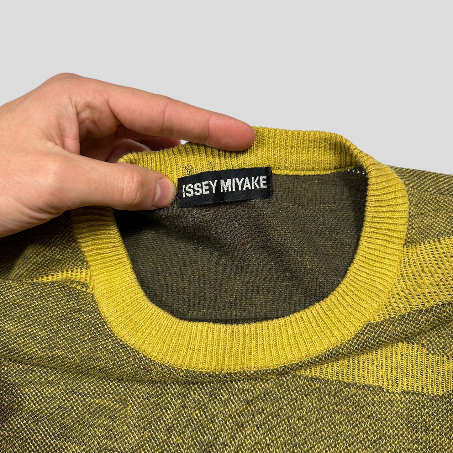 Issey Miyake 2002 Brush Stroke Knitted Shortsleeve Crewneck - M/L