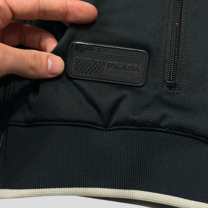 Prada 2018 Rubber Race Logo Striped Seam Track Jacket - L (M)