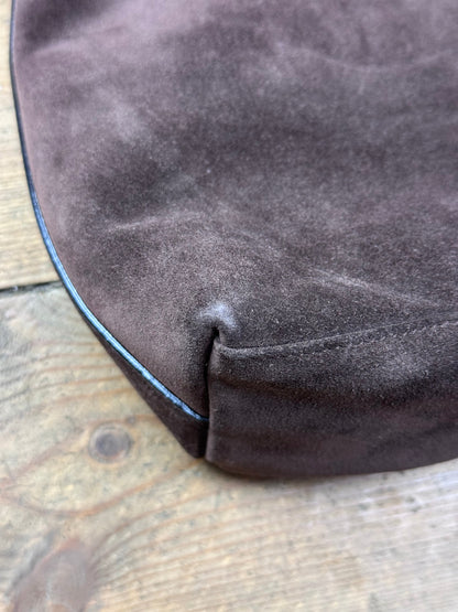 FW 1997 Gucci by Tom Ford brown suede hobo bag | O/S, Brown