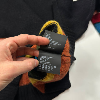 Prada 2018 Heavy Virgin Wool Rainbow Stripe Crewneck Knit - M