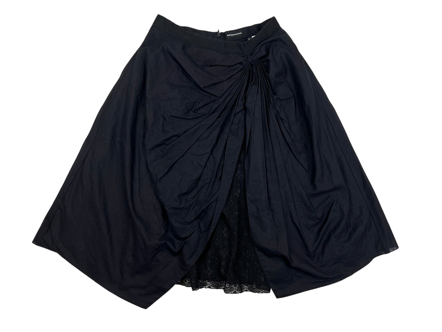 Emporio Armani gathered pleat skirt | Navy, Multicoloured
