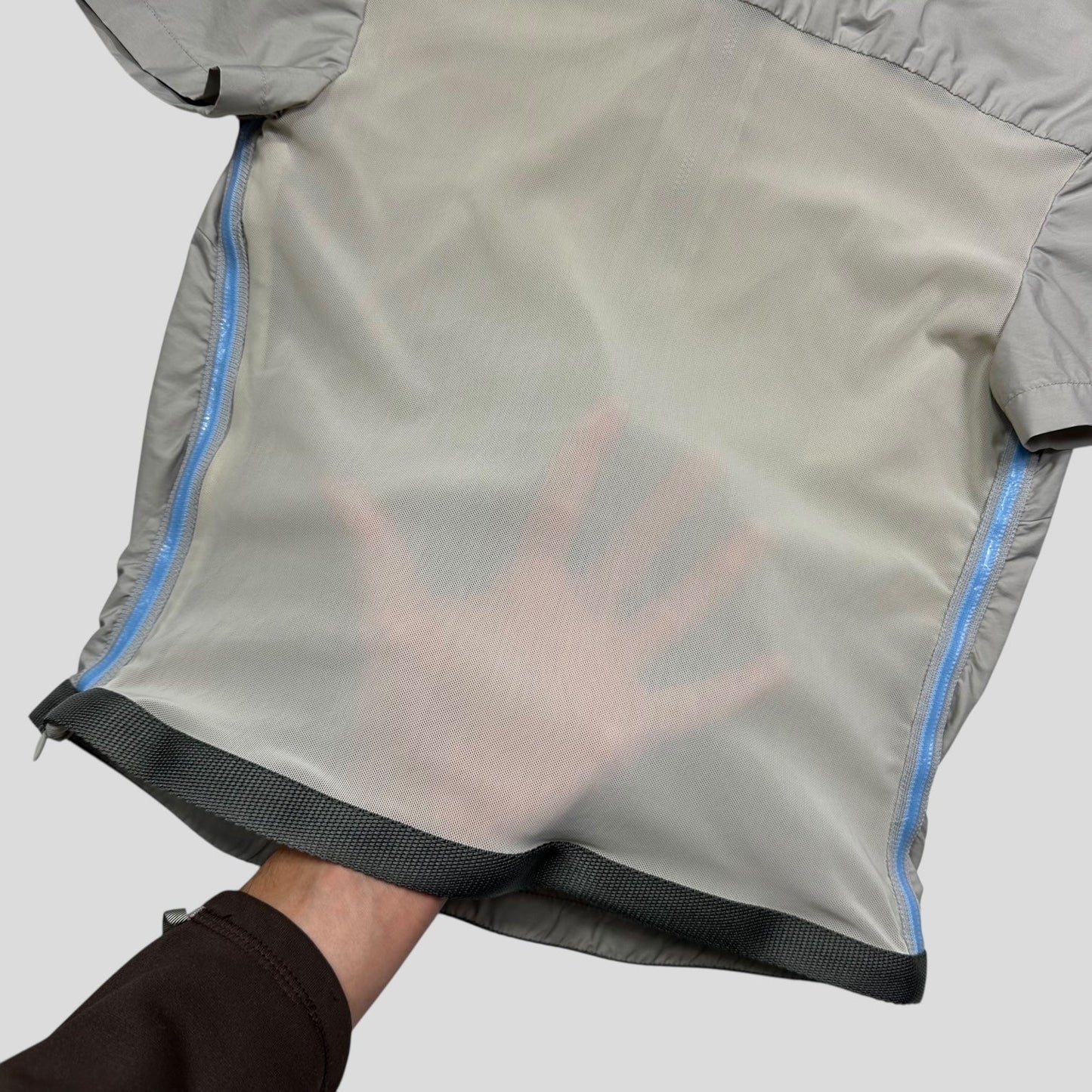 Prada Sport SS00 Mesh Panelled Gel Seam Nylon 1/2 Shirt - M