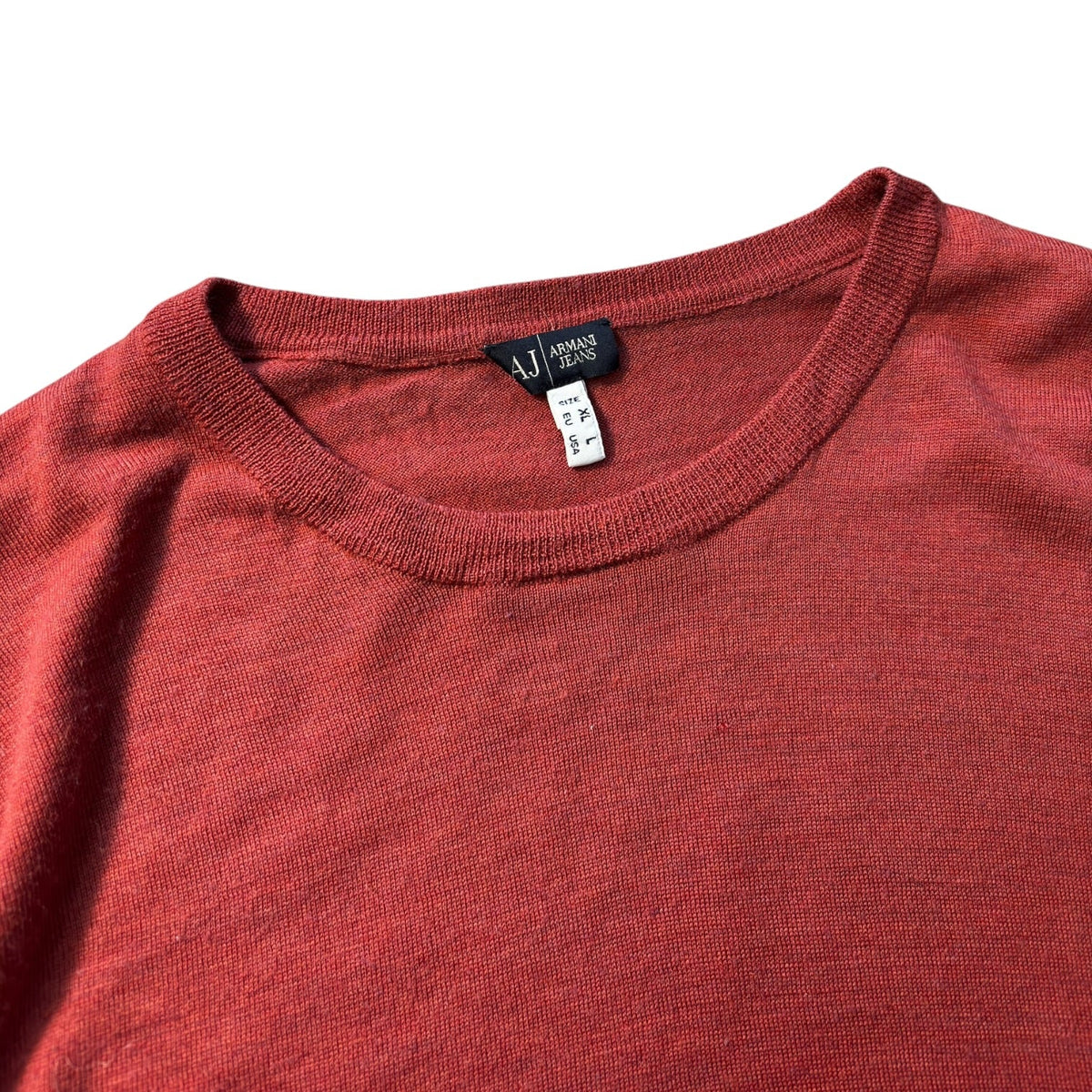 Armani Jeans 00’s Lightweight Lana Wool Jumper M | Medium, Red