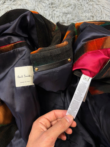 Paul Smith SS22 Lenticular Ink Print Corduroy Blouson Jacket - L | O/S, Multicoloured
