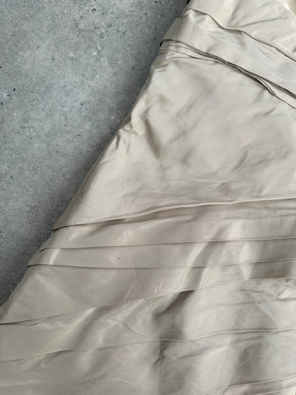 Max Mara Silk Asymmetric Bubble Hem Mini Dress - M/UK10