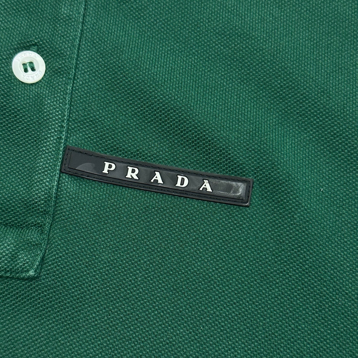 Prada Milano 2021 Forest Green Polo Shirt - S