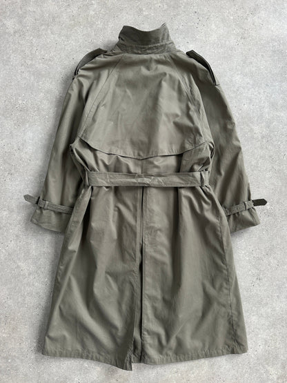 London Fog 1980s High Neck Belted Trench Coat - XXL