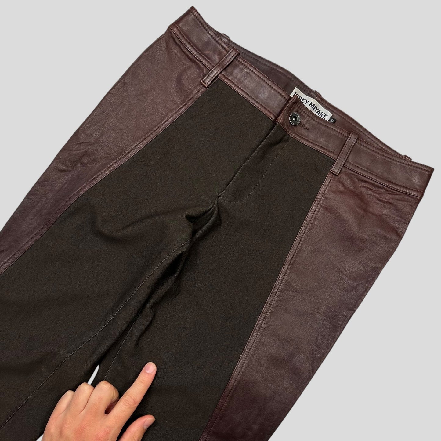 Issey Miyake 2003 Leather Moto Trousers - 3 (S)