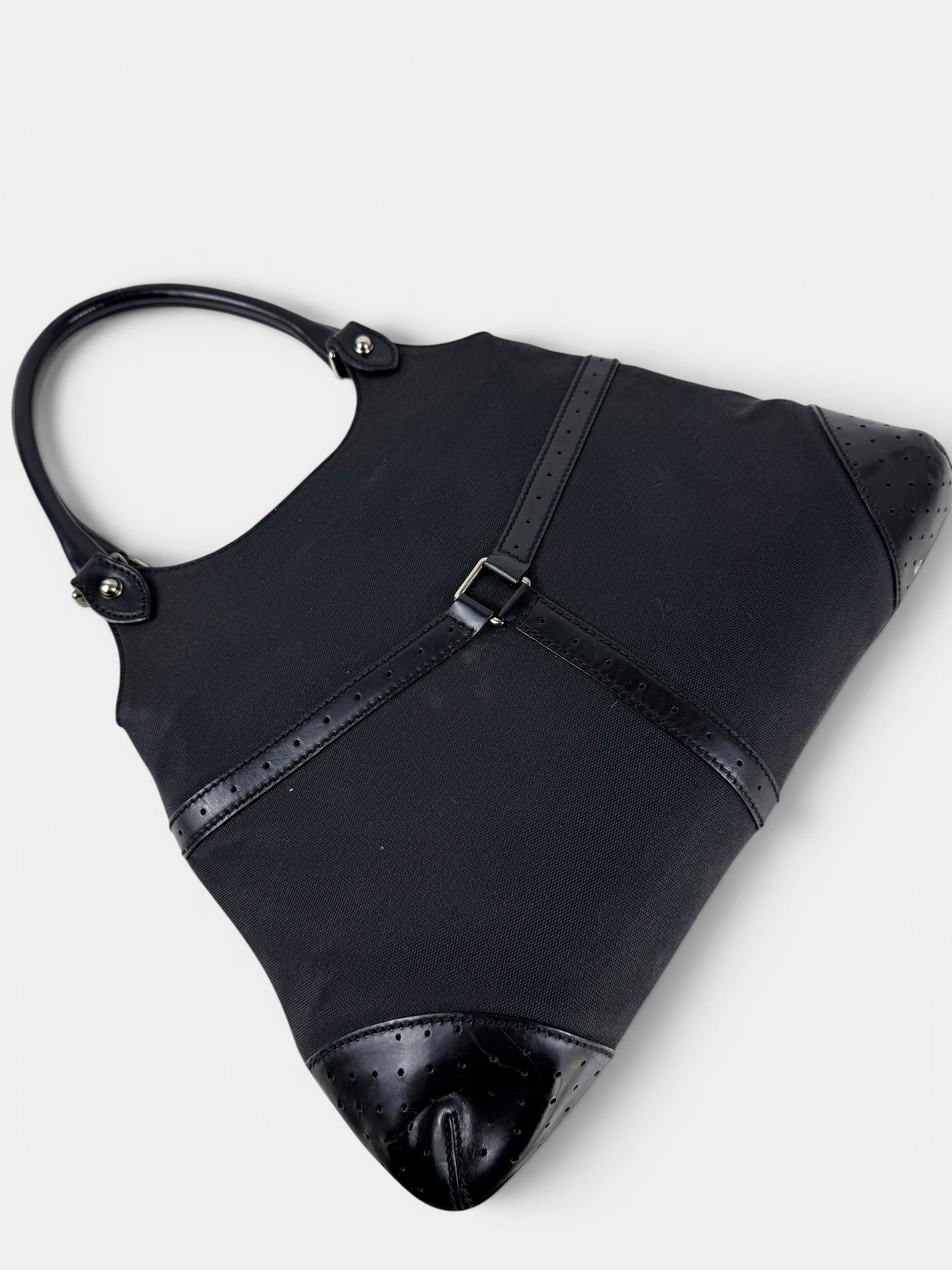 90s Gucci GG Interlocking Black Handbag | O/S, Black