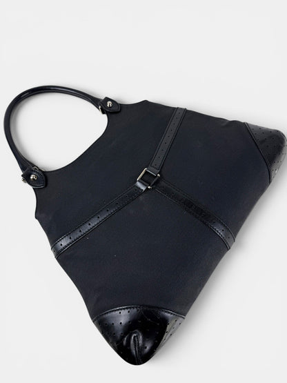 90s Gucci GG Interlocking Black Handbag | O/S, Black