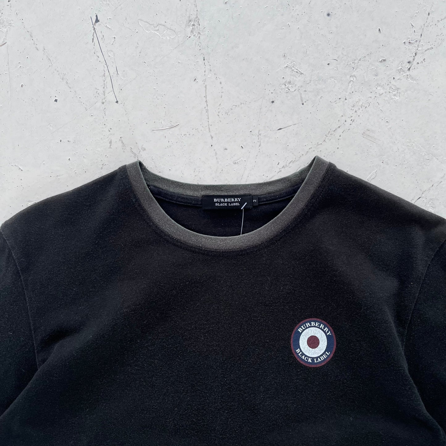 2000s burberry black label flag tee | Black, Black