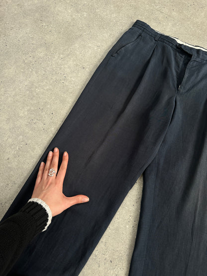 Vintage Linen Lyocel Single Breasted Suit - 40R/W32