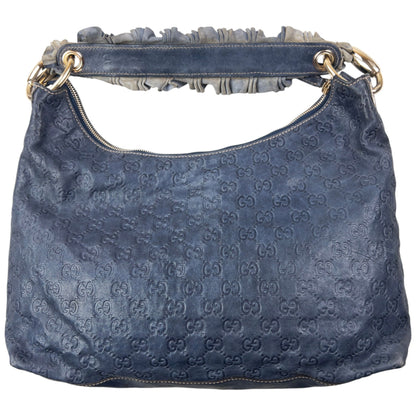 Vintage 2000s Gucci Monogram Leather Sabrina Large Hobo Shoulder Bag