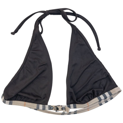 Vintage Burberry Nova Check Trim Buckle Bikini Set Womens Size M | Medium, Brown