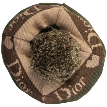 Vintage Dior Striped Bobble Hat